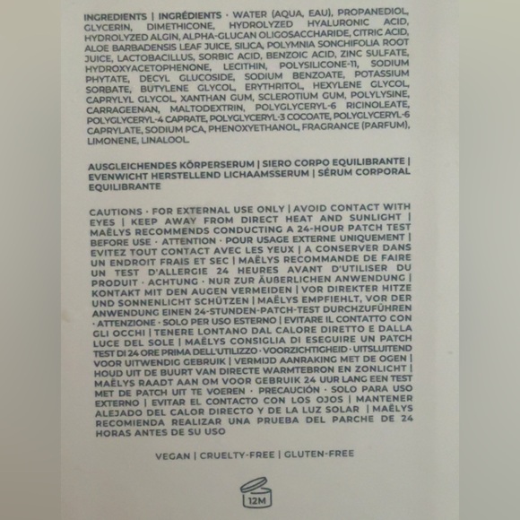 MAËLYS RE-SET Balancing Body Serum - Picture 5 of 5